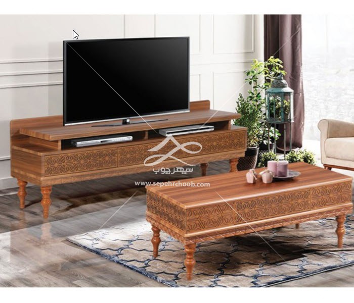 انواع میز تلویزیون چوبی شیک